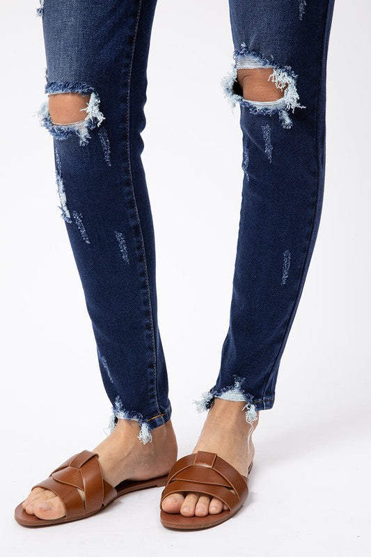 Martha Kancan Mid Rise Distressed Jean