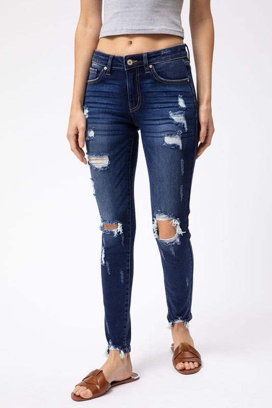 Martha Kancan Mid Rise Distressed Jean