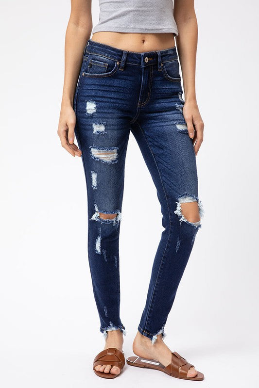 Martha Kancan Mid Rise Distressed Jean