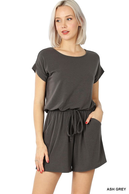 Elastic Waist Romper