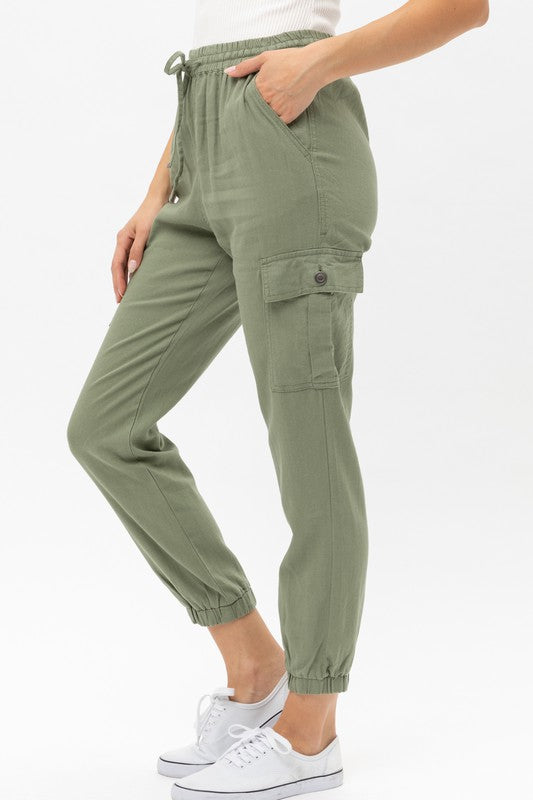 Lightweight Linen Blend Joggers