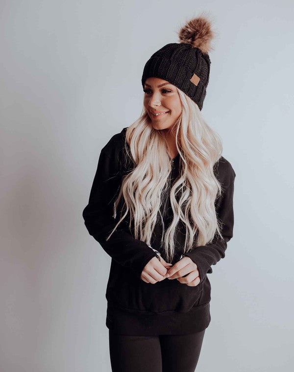 Winter Beanie with Fuzzy