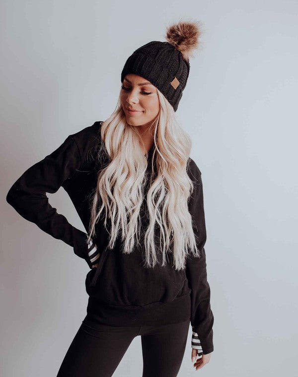Winter Beanie with Fuzzy