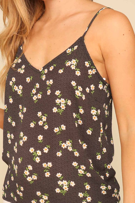 Floral Print V-Neck Cami