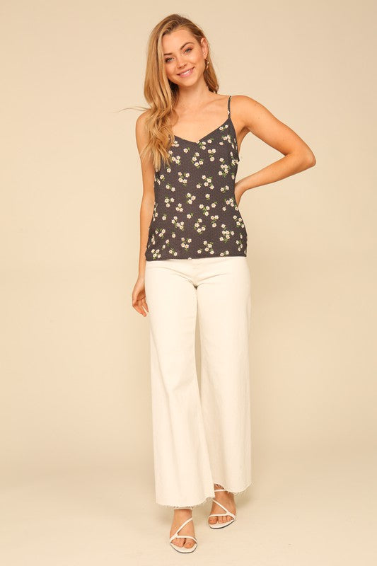 Floral Print V-Neck Cami