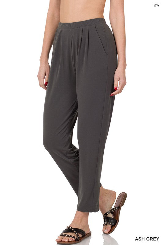 Black Elastic Waist Pants