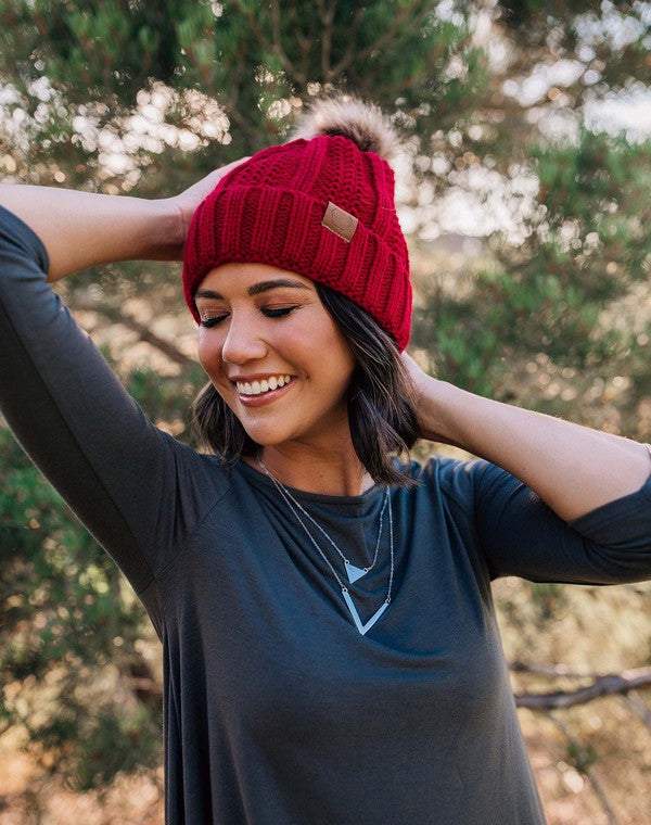 Winter Beanie with Fuzzy