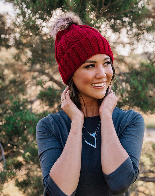 Winter Beanie with Fuzzy