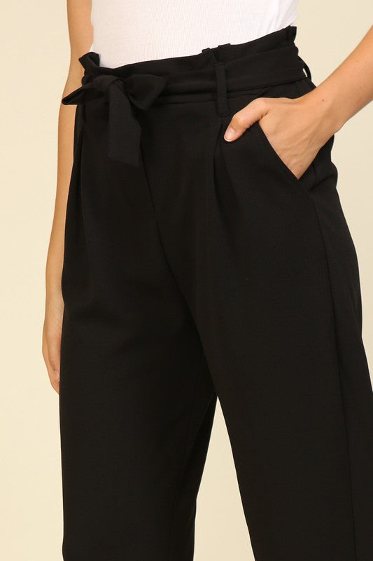 Paperbag Waist Tie Skinny Pant