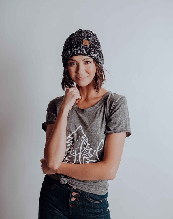 Heathered Cuffed Winter Beanie