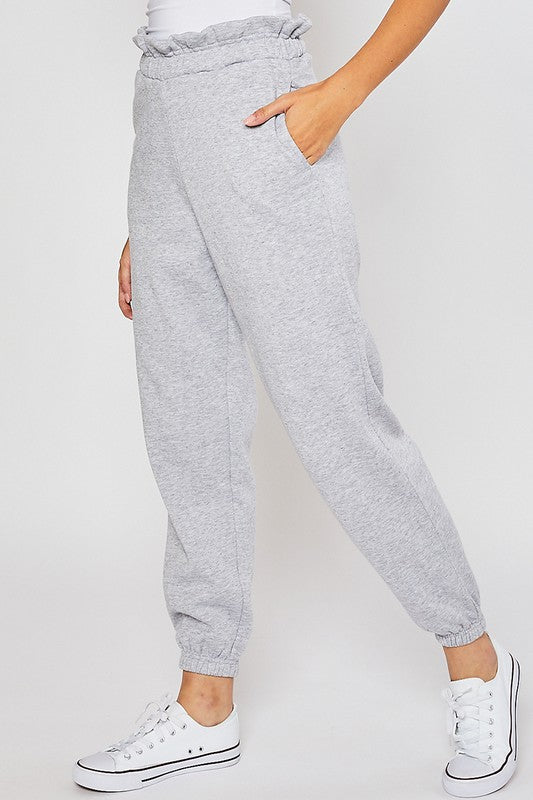 Paperbag Waist Fleece Jogger