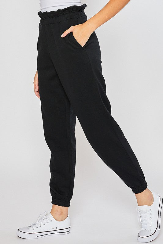 Paperbag Waist Fleece Jogger