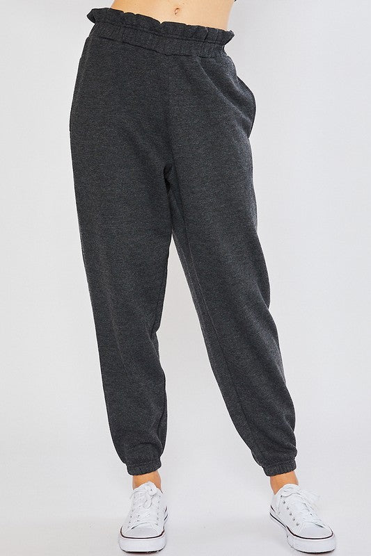 Paperbag Waist Fleece Jogger