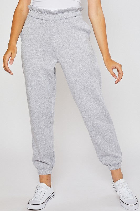 Paperbag Waist Fleece Jogger
