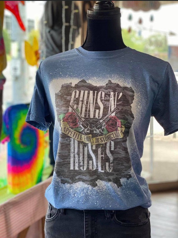 Guns N Roses Distressed Bleach Tee