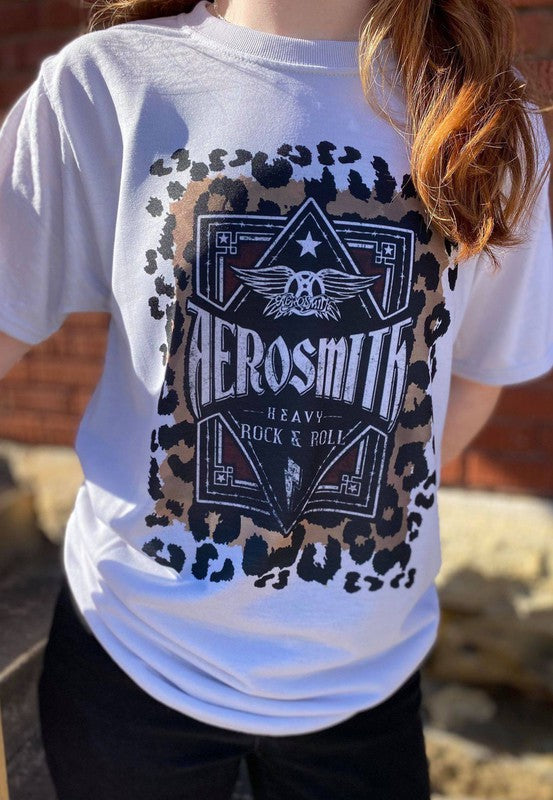 Leopard Aerosmith Band Graphic Tee