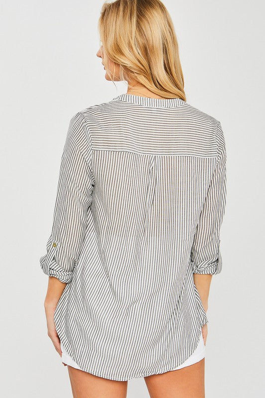 Stripe Button Up Shirt