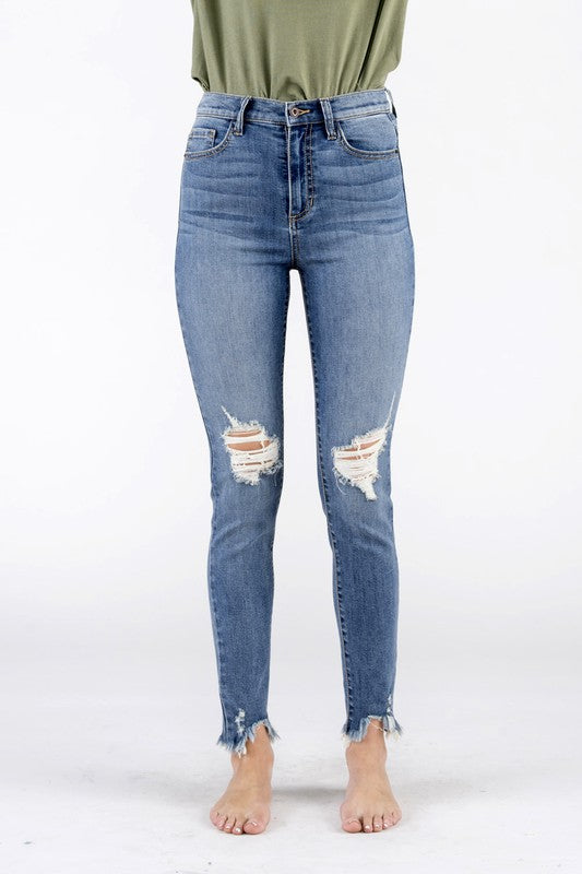 Mylie High Rise Distressed Skinny Jeans