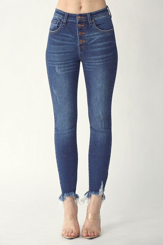 Kylee Button Fly High Rise Denim