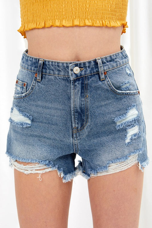 Mom Fit High Waist Shorts