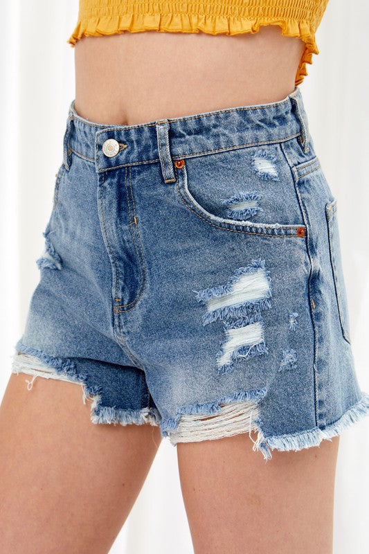 Mom Fit High Waist Shorts