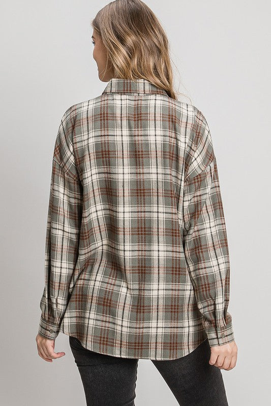 Plaid Boyfriend Flannel Shirt