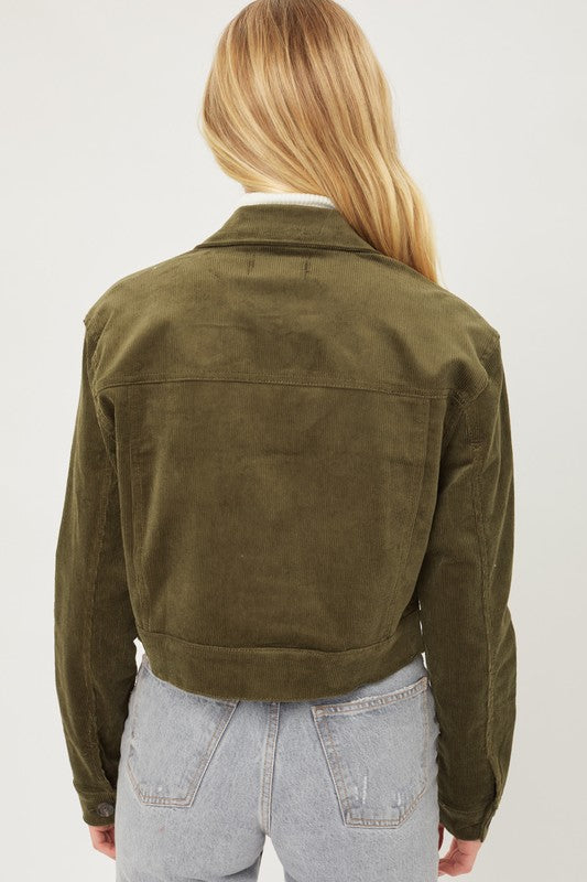 Cropped Corduroy Jacket