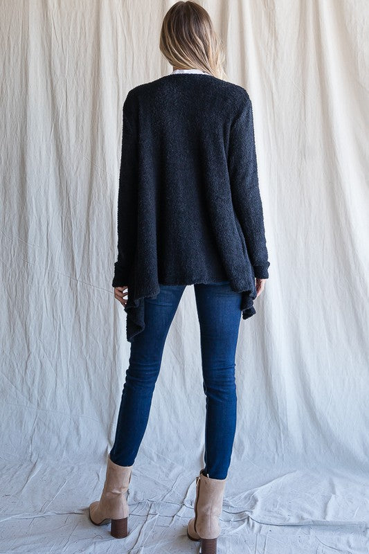 Open Front Knit Cardigan