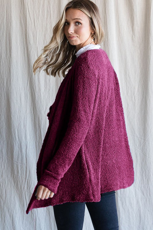Open Front Knit Cardigan