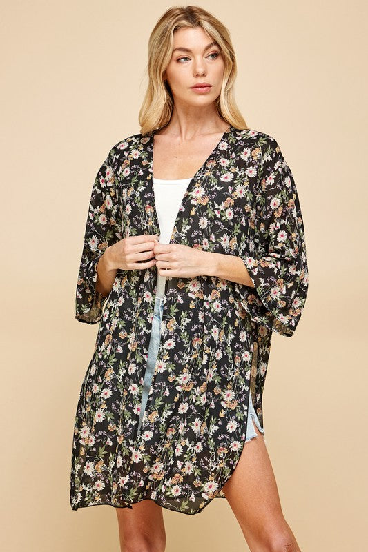 Floral Printed Kimono