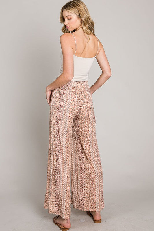 Smocked Waist Printed Pant