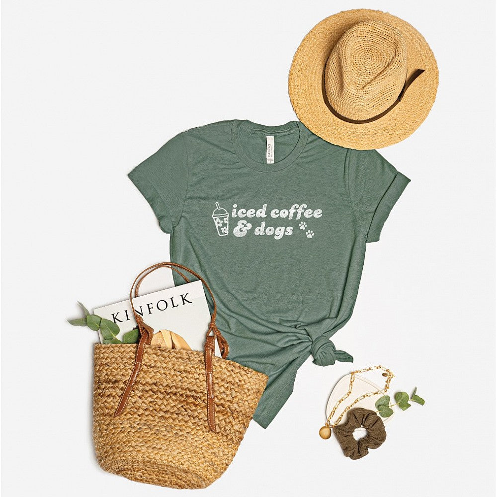 Iced Coffee and Dogs Graphic Tee