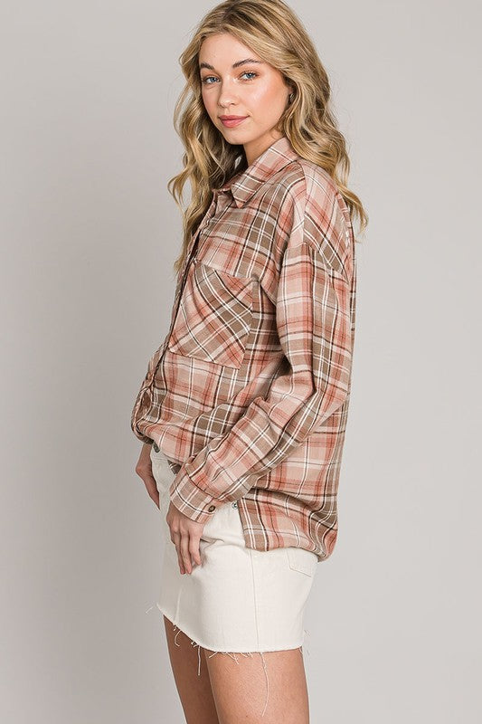 Plaid Boyfriend Button Up Shirt
