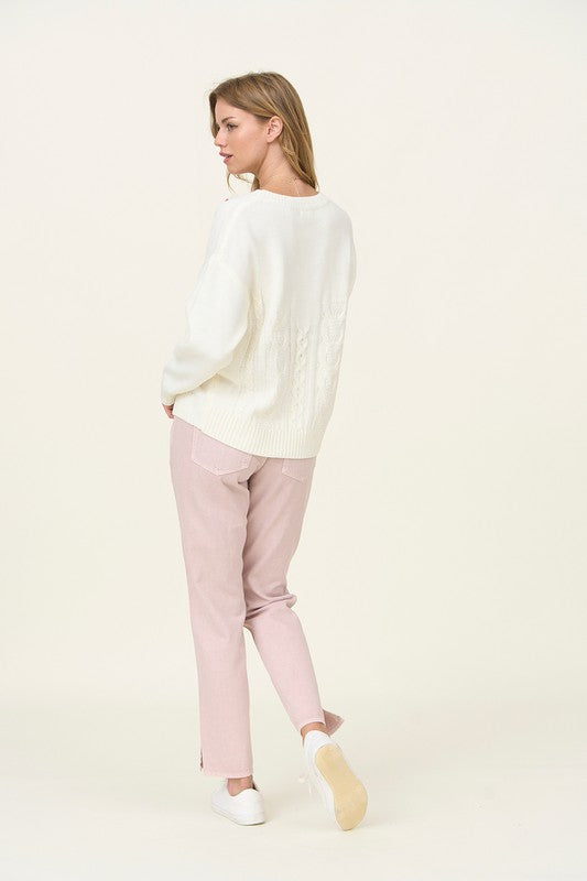 Floral Embroidered Sweater