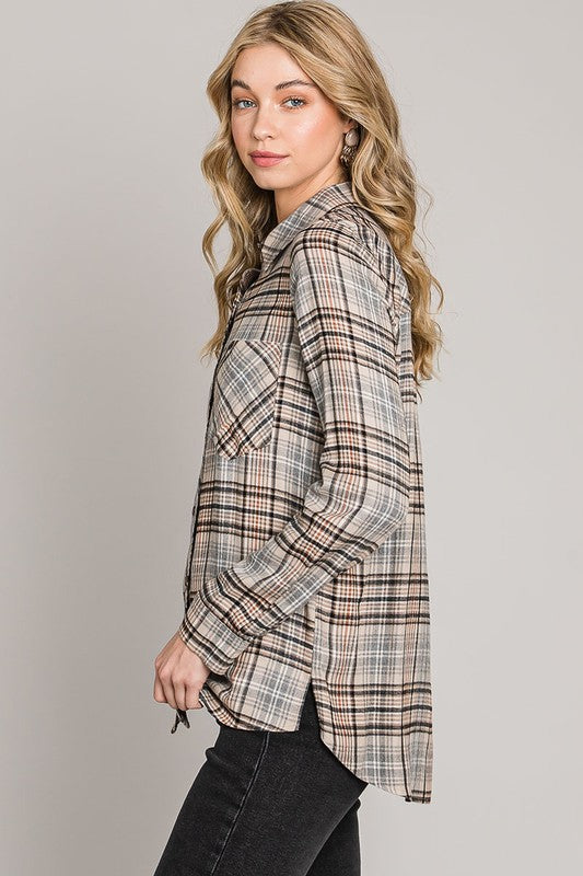 Taupe Plaid Flannel