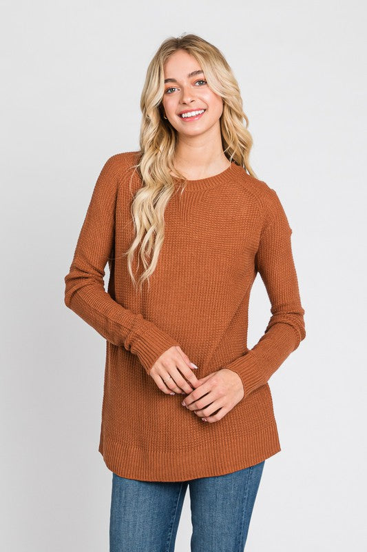 Mini Waffle Knit Sweater