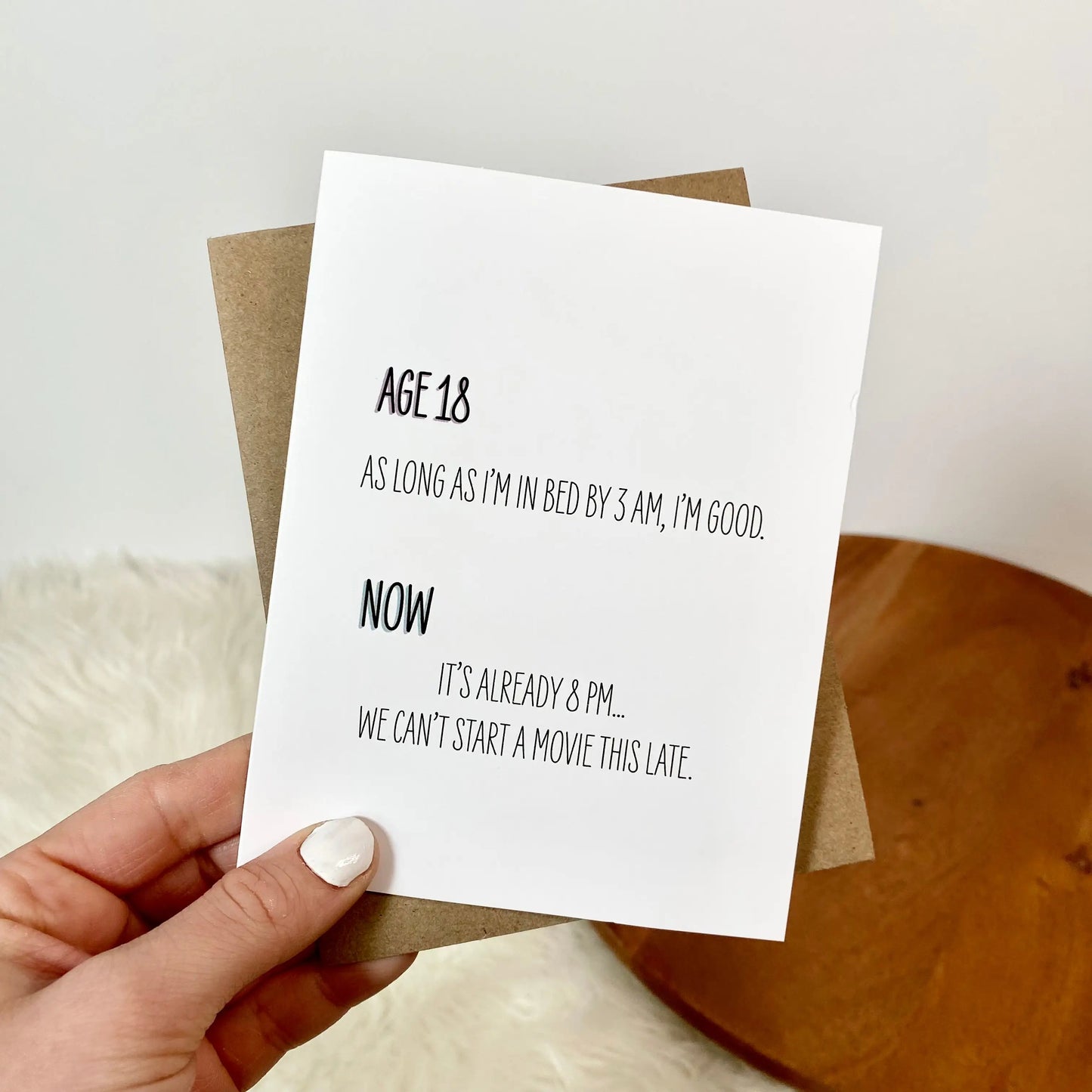 Age 18 vs Now Birthday Card