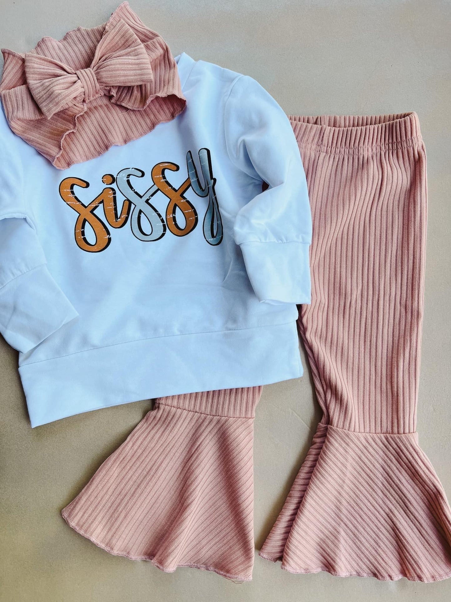 Sissy Sweatshirt and Flare 3 Piece Set