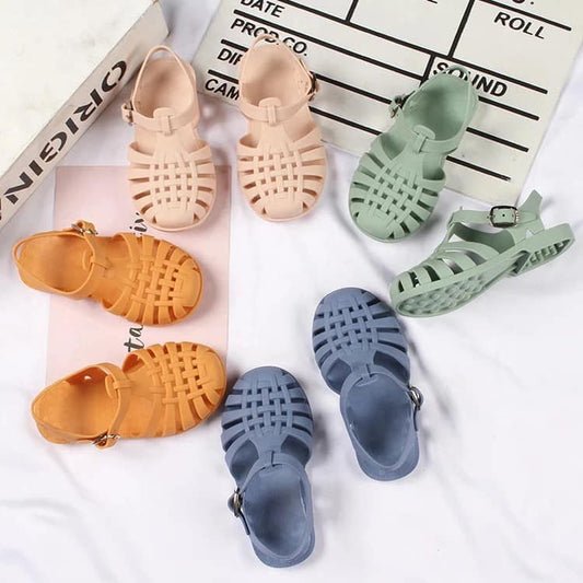 Kids Solid Color Jelly Shoes