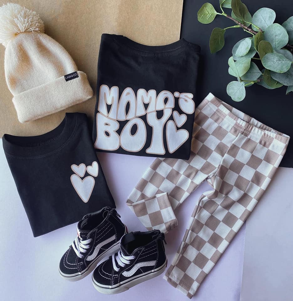 Kids Ribbed Checkered Leggings