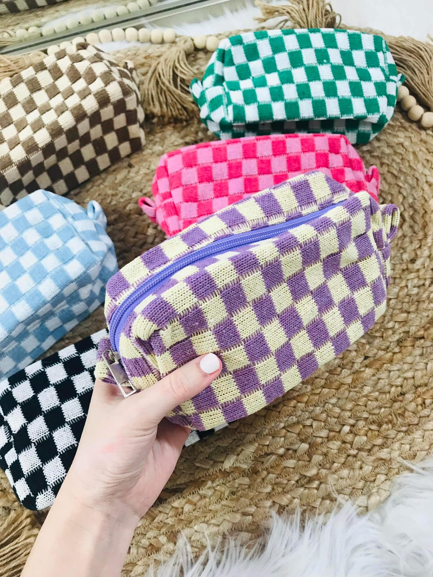 Checkered Storage Bag