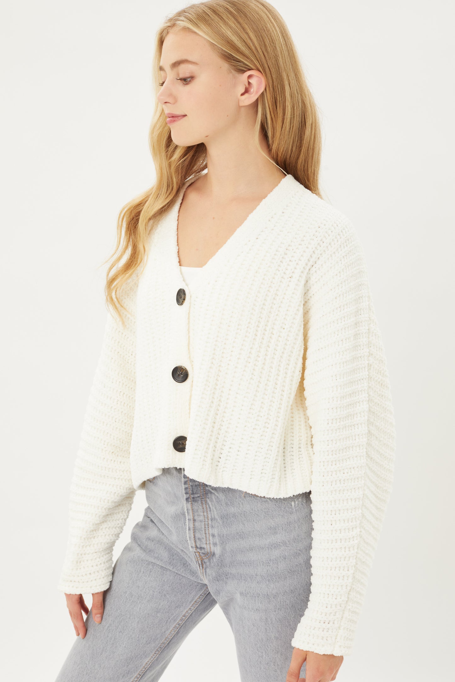 Chunky Button Front Cardigan