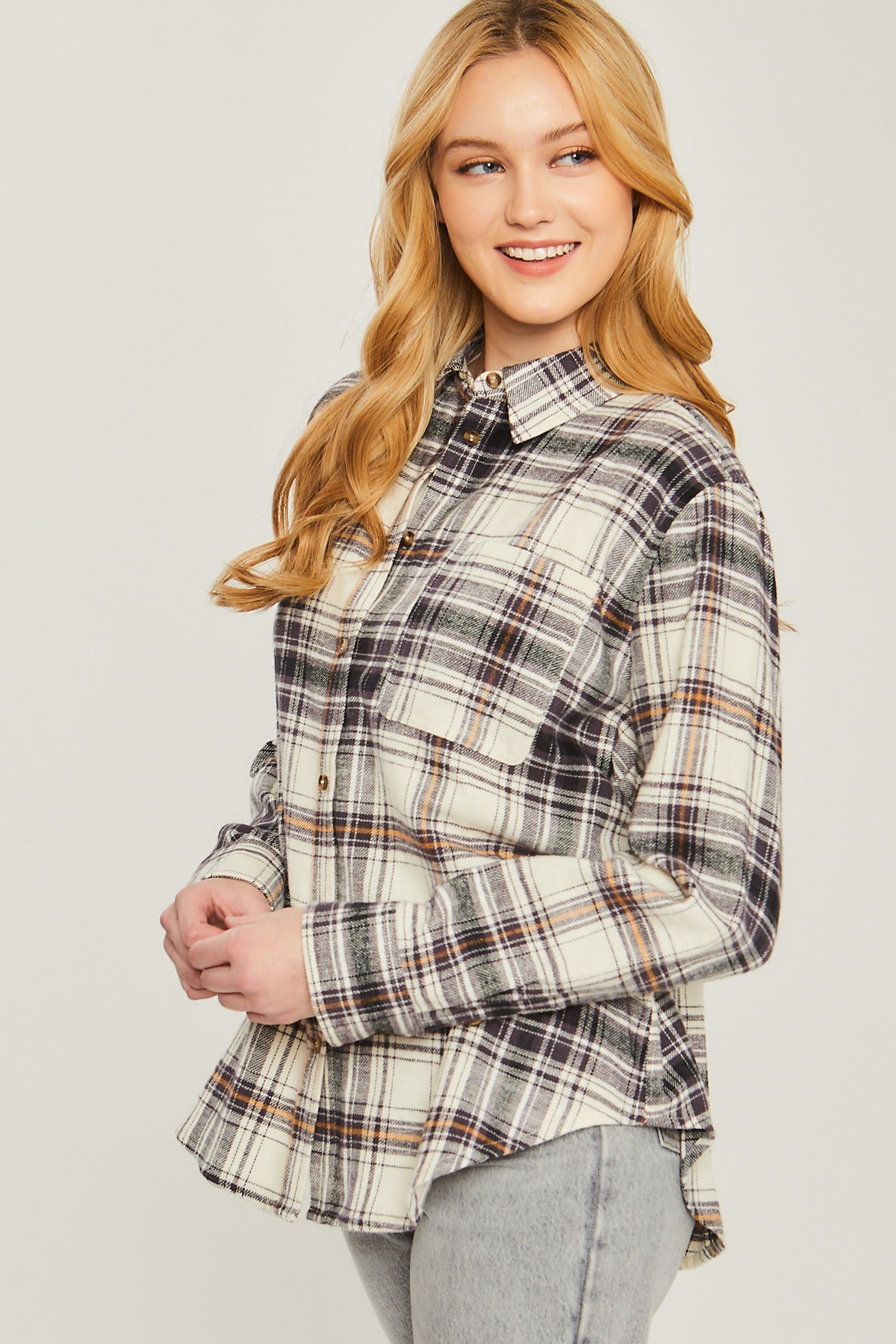 Plaid Flannel Button Up