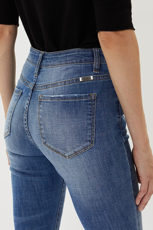 Cora KanCan Distressed Hem Skinny Jean