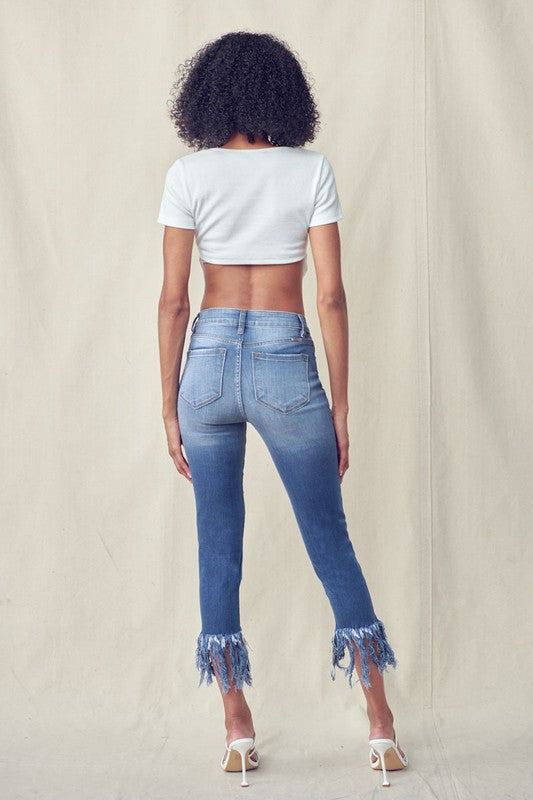 Nova Kancan High Rise Destroy Hem Denim