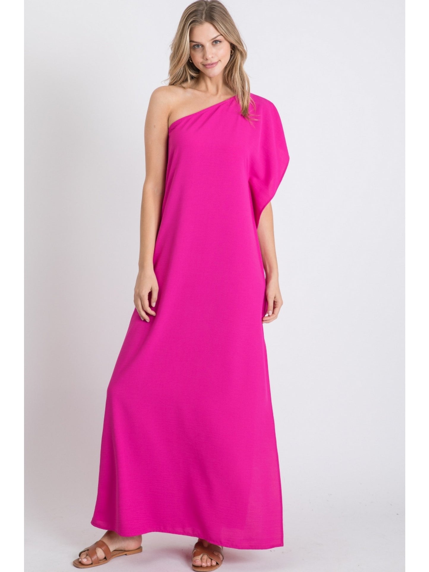 One Shoulder Maxi Dress
