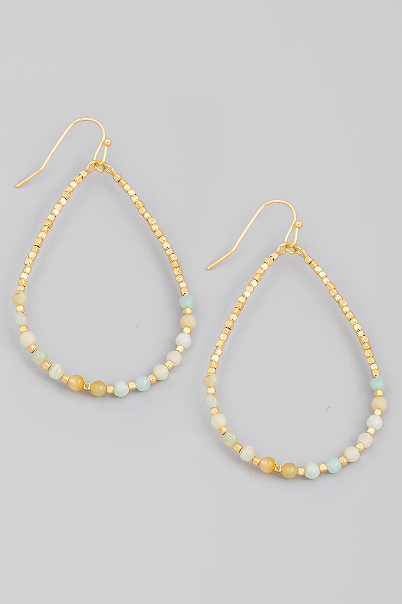 Dainty Bead Teardrop Earring