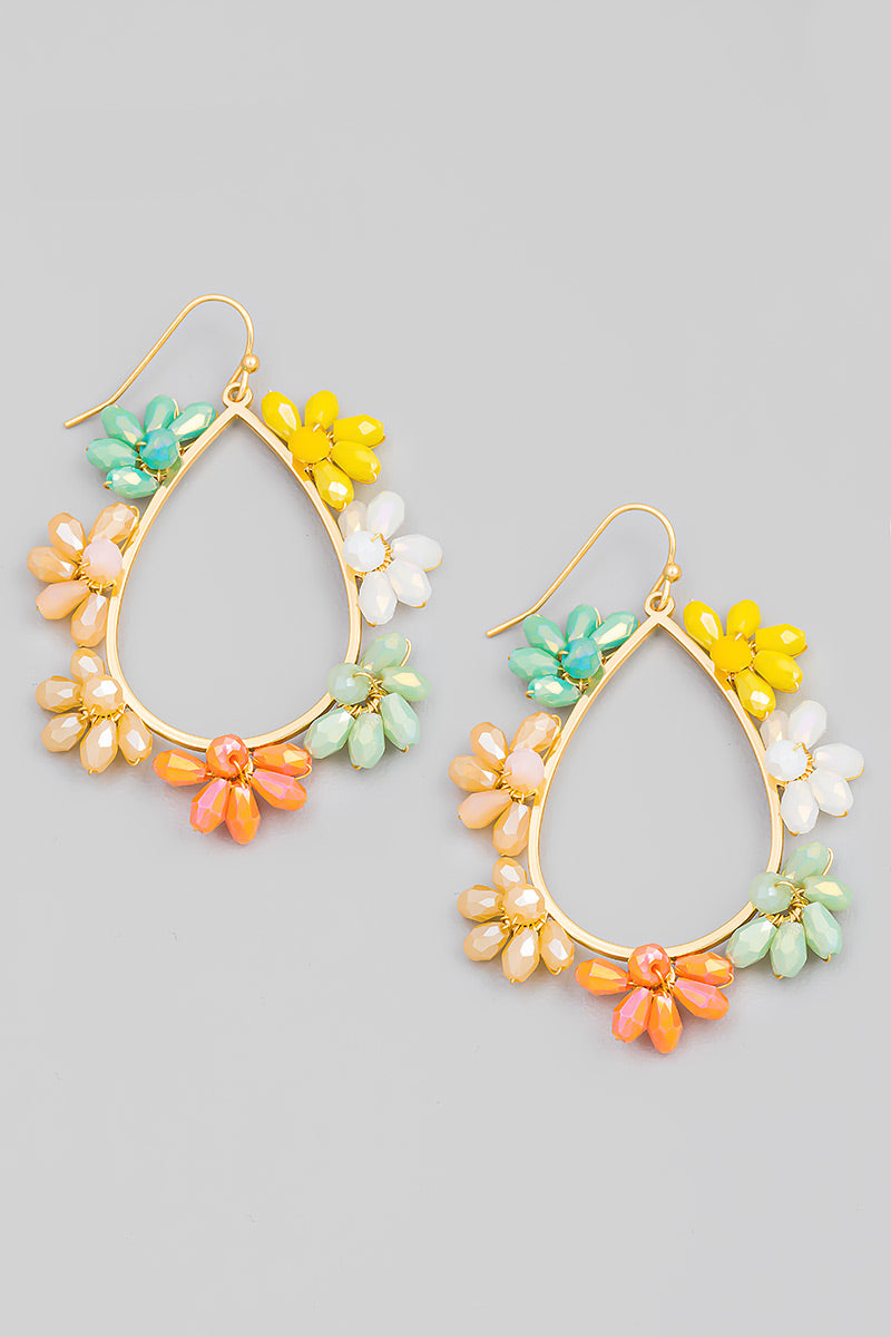 Flower Teardrop Earrings