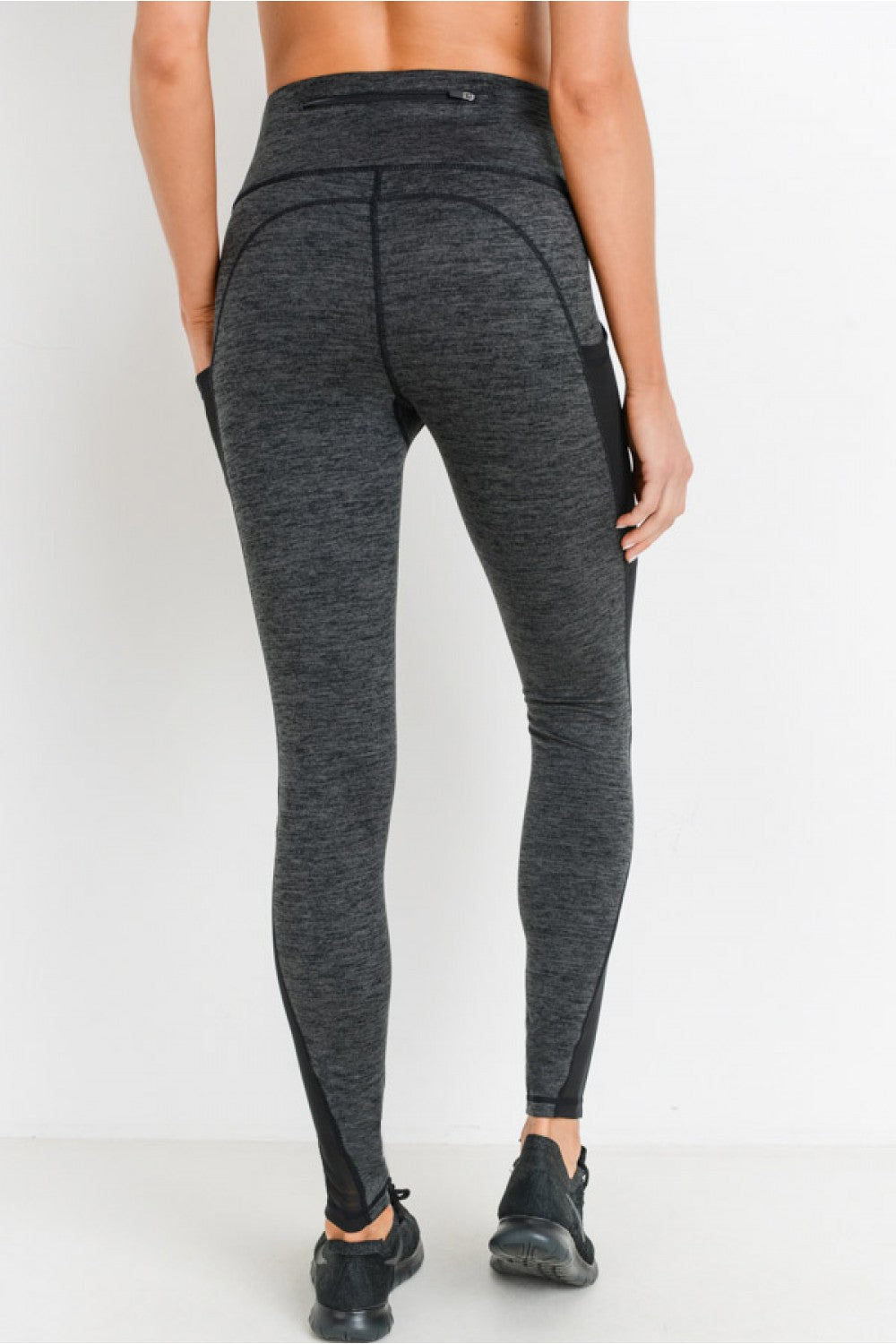 Highwaist Splice Mesh Pocket Full Leggings