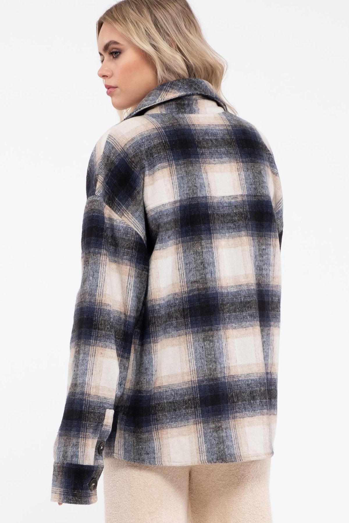 Plaid Button Up Shacket